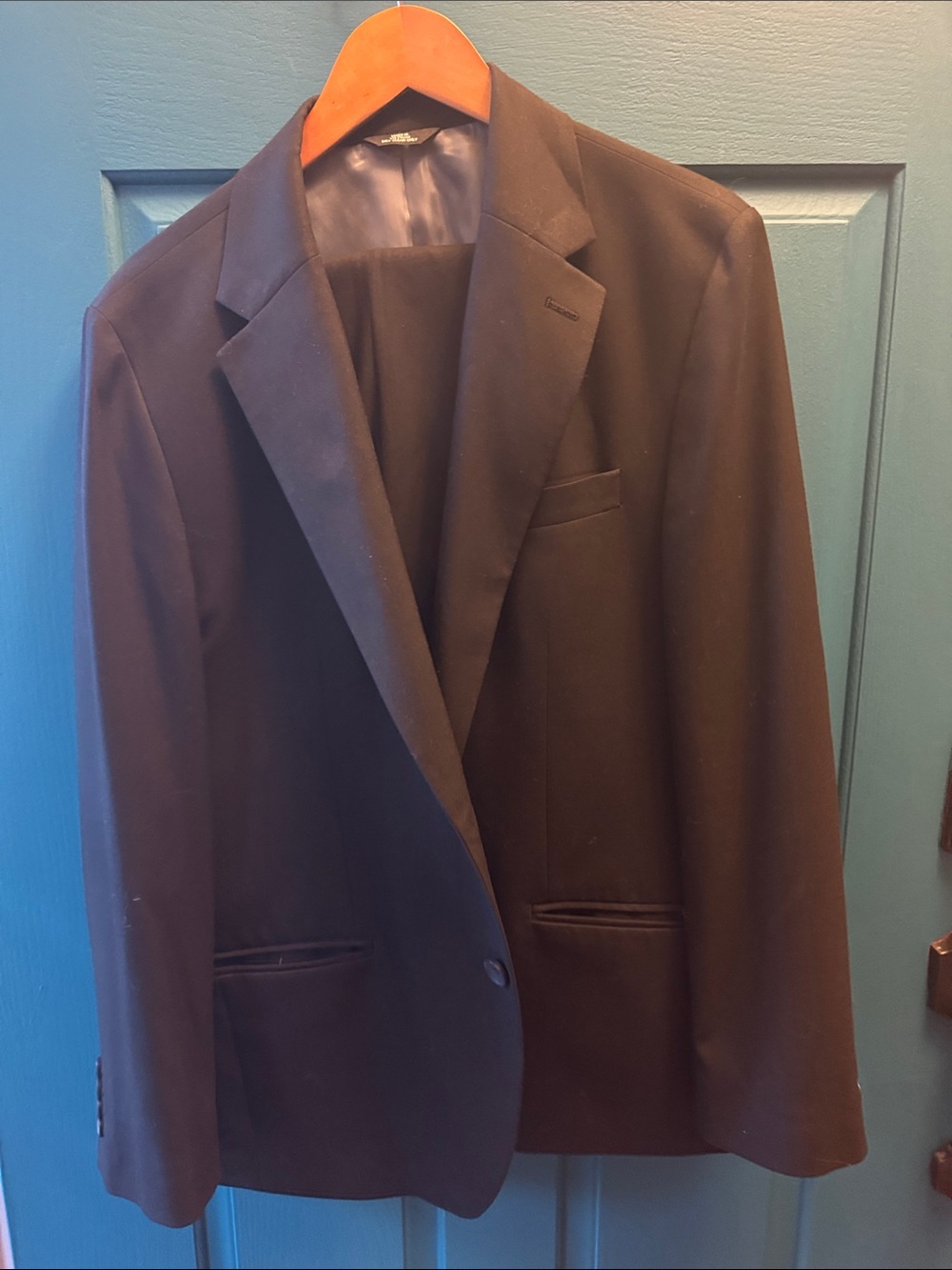 Hagger - Men's Navy Blue Single-Breasted Blazer coat 44 short. Pants 36x29